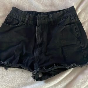 Medium black jean shorts Shein, never worn!